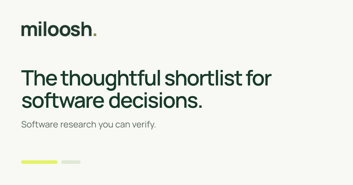 Miloosh — Software research you can verify.